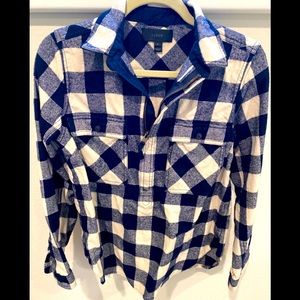 J.Crew Buffalo print half-zip